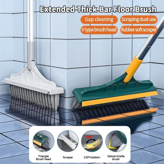 3-in-1 Bathroom Cleaning Brush with Long Handle