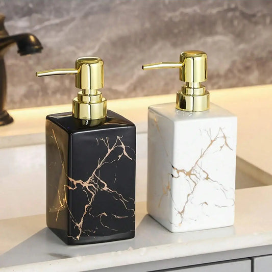350ml European Marble Ceramic Soap Dispenser
