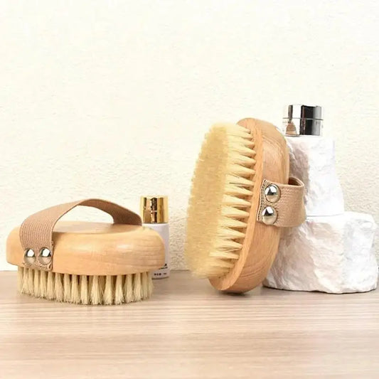 SPA Wooden Body Brush – Natural Boar Bristle Exfoliating Brush