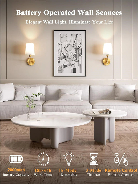 Wireless Rechargeable Wall Lamp
