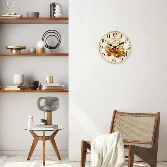 Retro Provence Wooden Wall Clock