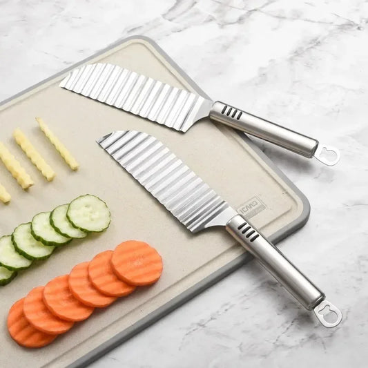 Stainless Steel Crinkle Cutter – Wavy Slicer Knife