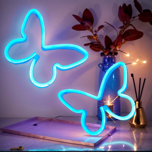 Butterfly Love LED Neon Light – USB/Battery Powered Decorative Room Light