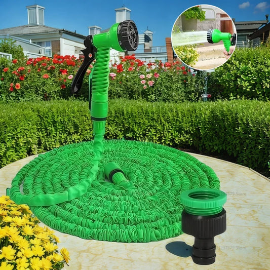 25–125FT Expandable Magic Garden Hose – High-Pressure Watering Pipe with Spray Nozzle for Home, Garden, Car Wash & Cleaning