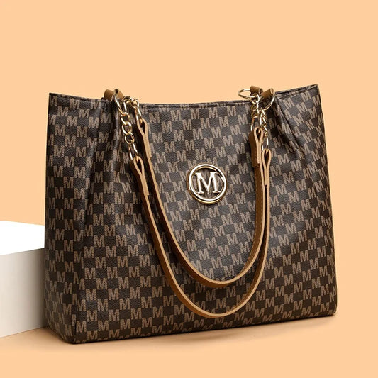 Letter Print Tote Bag – Large Capacity Shoulder Handbag