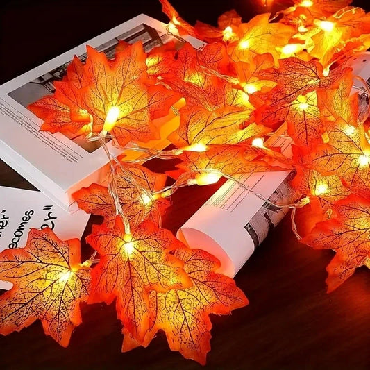 LED Maple Leaf Fairy String Lights