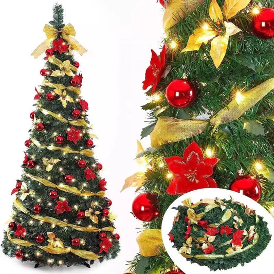 Folding Christmas Tree with Lights