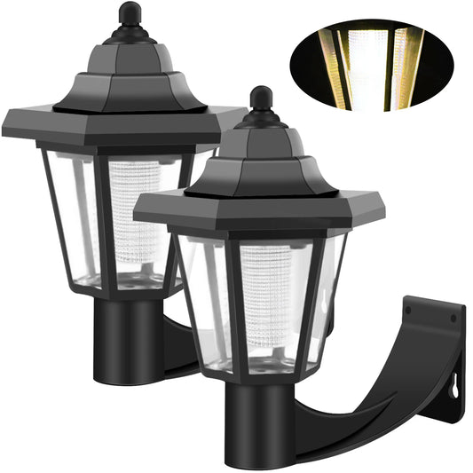2-Pack Solar Hex Wall Lights