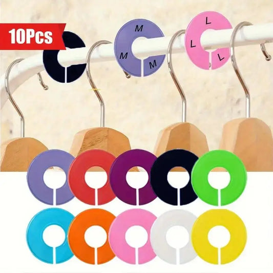 10PCS Plastic Clothing Rack Size Dividers
