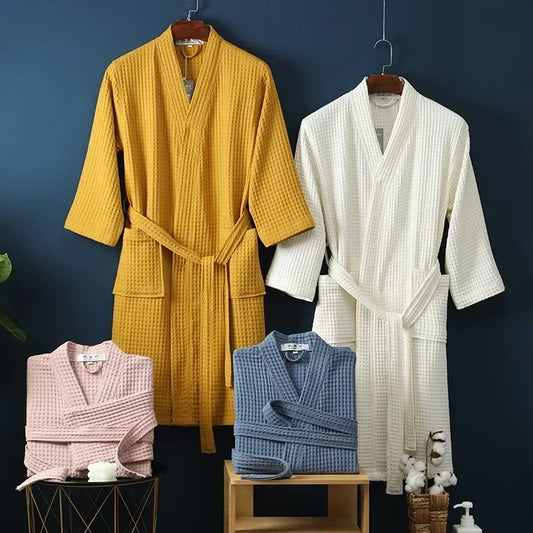Cotton Waffle Bathrobe
