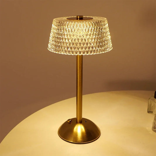 Rechargeable LED Touch Night Lamp – Glass Table Light