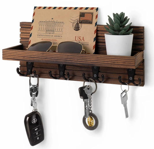 Wooden Key Holder for Entryway Decor