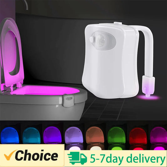 Motion Sensor RGB LED Night Light – 8-Color Wireless Lamp