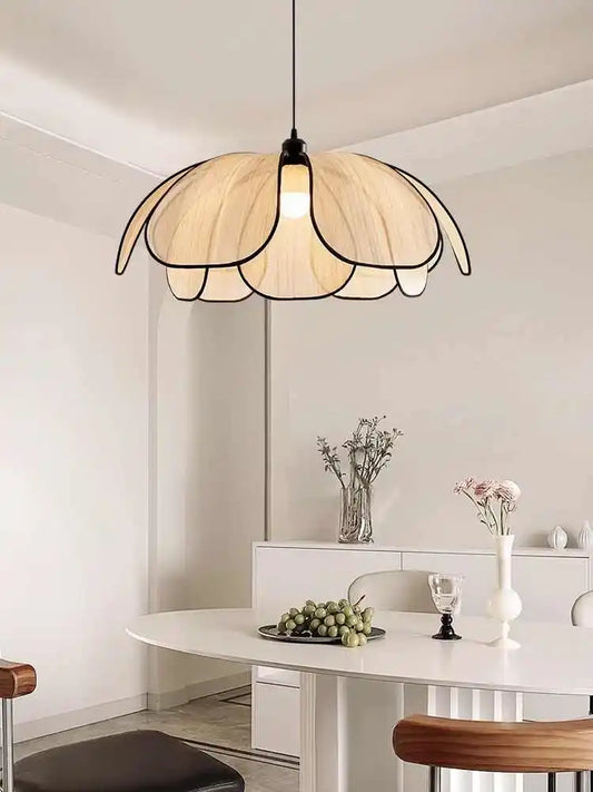 Vintage Hand-Woven Lotus Pendant Lamp