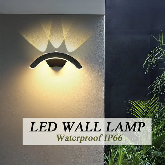 Waterproof IP66 10W LED Outdoor Wall Light – Balcony & Garden Sconce, AC110V/220V