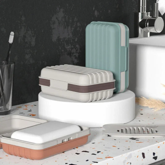 Bathroom Soap Dish with Lid – 2/3pcs Set
