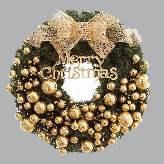 Rattan Christmas Wreath – 30/40cm Door & Window Holiday Decor