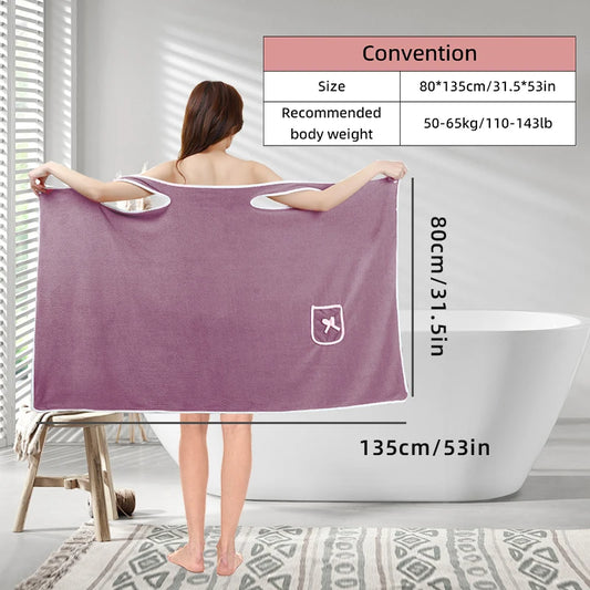 Women’s Wearable Bathrobe Towel