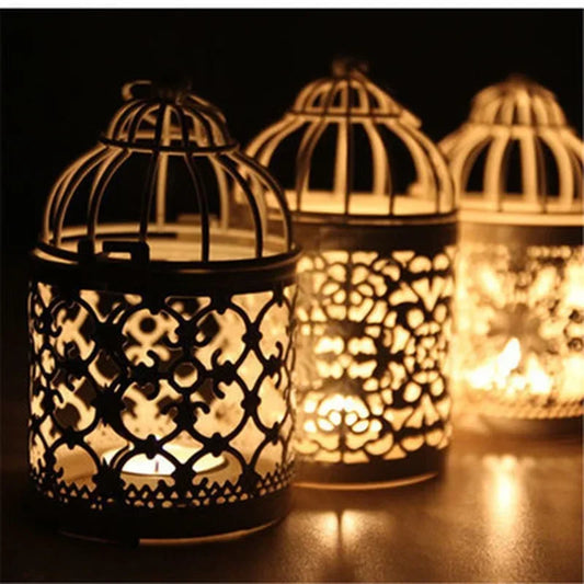 Hollow Hanging Birdcage Candle Holder