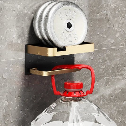 Aluminum Wall-Mount Toilet Paper Holder with Shelf – No Drill