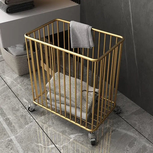 Rolling Wire Laundry Basket Cart