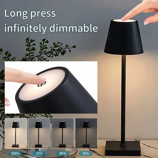 Rechargeable LED Table Lamp – Touch Dimmable Ambient Light