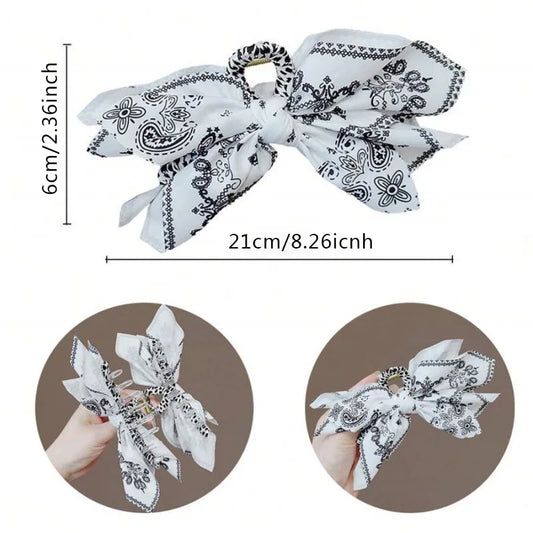 Double-Sided Cashew Flower Butterfly Knot Hair Clip – Summer Shark Clip for Women