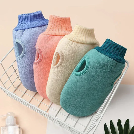 Exfoliating Shower Brush & Scrub Mitt – Body Peeling & Massage Glove