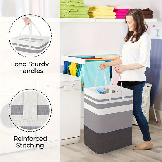 75L Large Laundry Basket with Handles – Durable Dirty Clothes Hamper for Home, Dorm, and Hotel