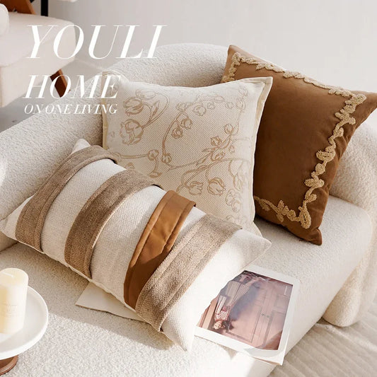 Light Luxury French Stamping Pillow Cover