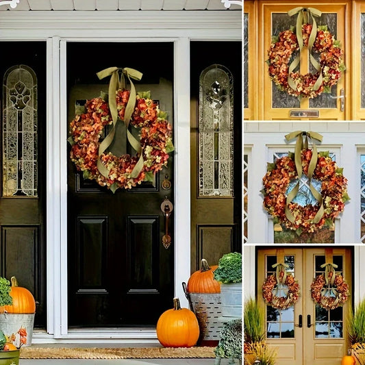 Elegant Autumn Hydrangea Wreath