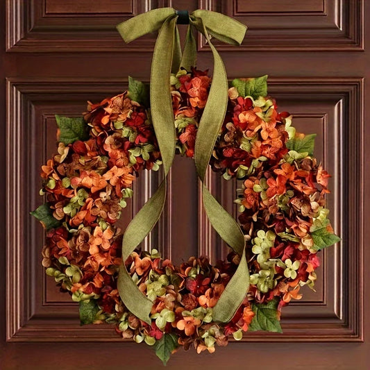 Elegant Autumn Hydrangea Wreath
