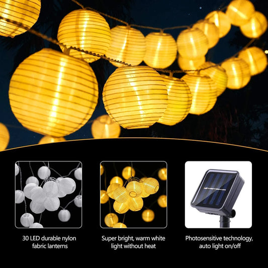 LED Solar Lantern String Lights