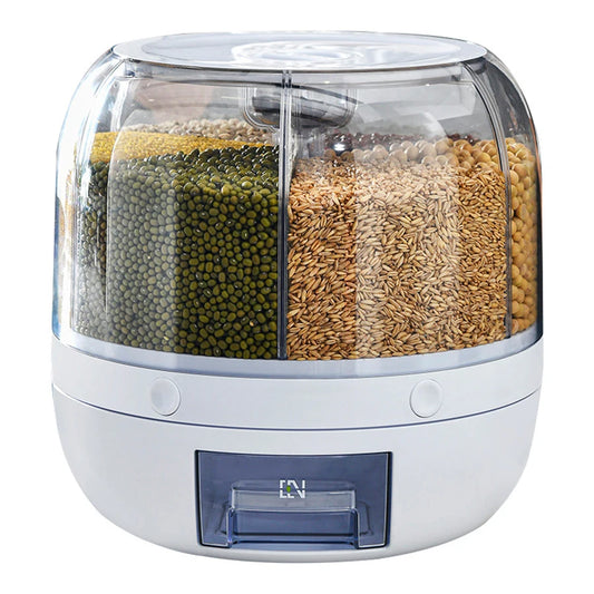 6-Grid Rotating Food Dispenser