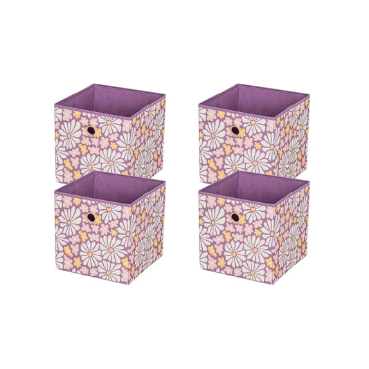 4-Pack Collapsible Fabric Storage Bins – Durable Square Organizer for Home, Closet & Toys