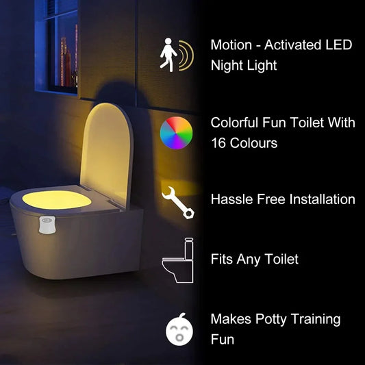 Motion Sensor RGB LED Night Light – 8-Color Wireless Lamp