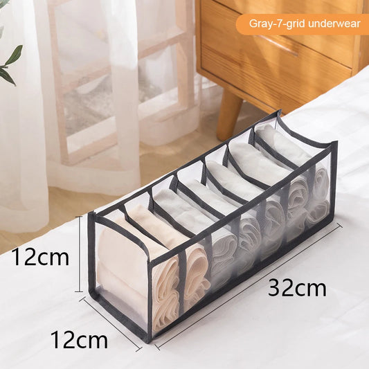Foldable Underwear Drawer Organizer – Storage Box for Socks, Underpants & Bras