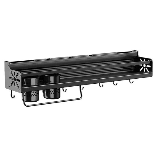 Black No-Punch Kitchen Shelf