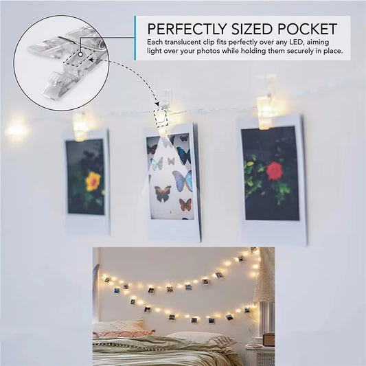 LED Photo Clip Fairy String Lights
