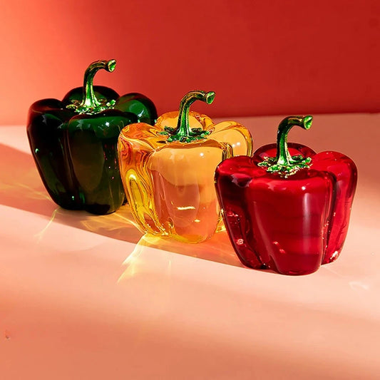 Green Glass Pepper Ornament