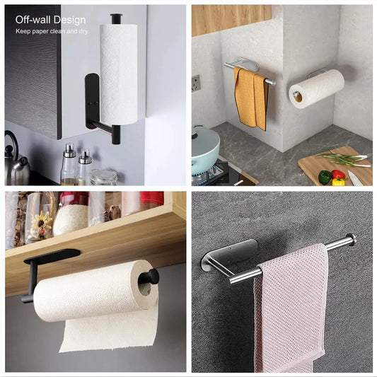 Adhesive Paper Towel Holder – Wall & Cabinet Mount