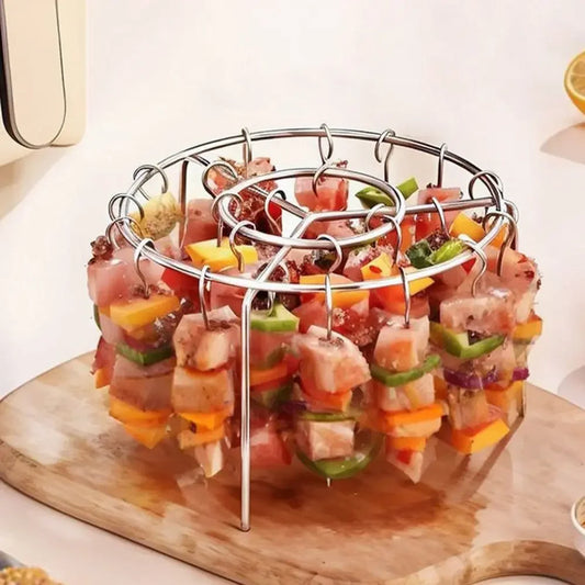 Stainless Steel Air Fryer Grill Rack with Skewers