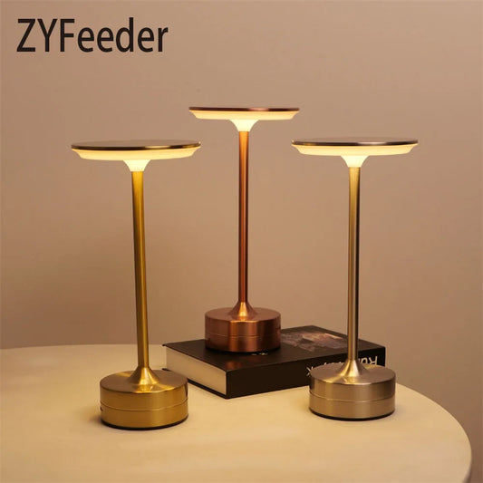I-Shaped LED Table Lamp – Wireless Charging Touch Light