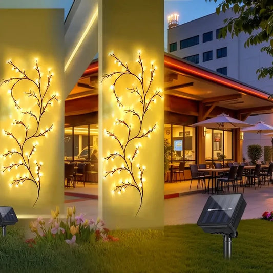 96LED Solar Willow Vine String Lights