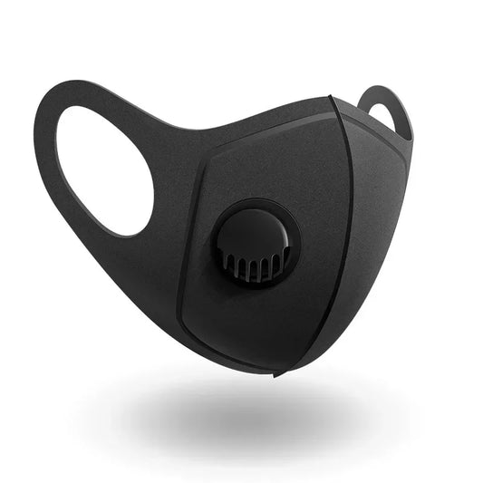 Black Anti-Dust Face Mask with Filter Valve – Reusable
