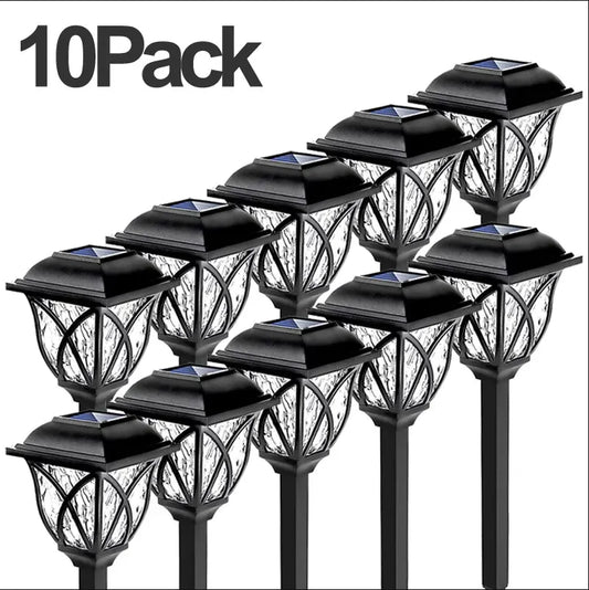 1-10 Pack Solar Yard Lights – Bright Waterproof LED Pathway & Landscape Lights