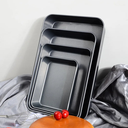 Rectangular Carbon Steel Baking Tray – Non-Stick Cake & Bread Mold