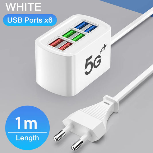 6-in-1 Fast USB Charging Station