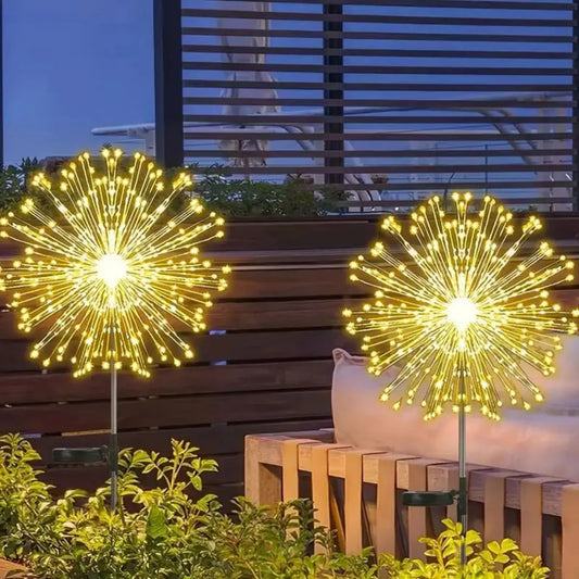 Solar Firework Lights Outdoor Waterproof