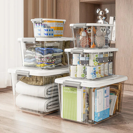 Transparent Household Storage Box – Organizer for Toys, Snacks & Clothes